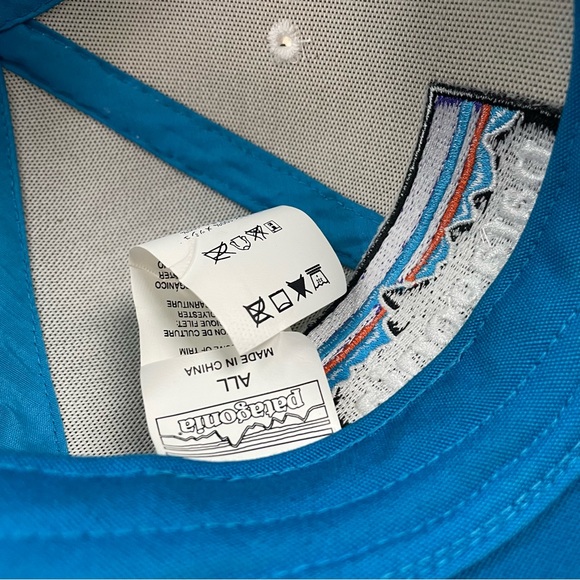 Patagonia Snapback Hat NWT Teal Blue White Trucker Style - Picture 4 of 8